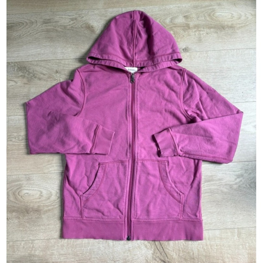 Kids‎ Girls Hanna Andersson purple terry full zip survivor hoodie jacket size 12